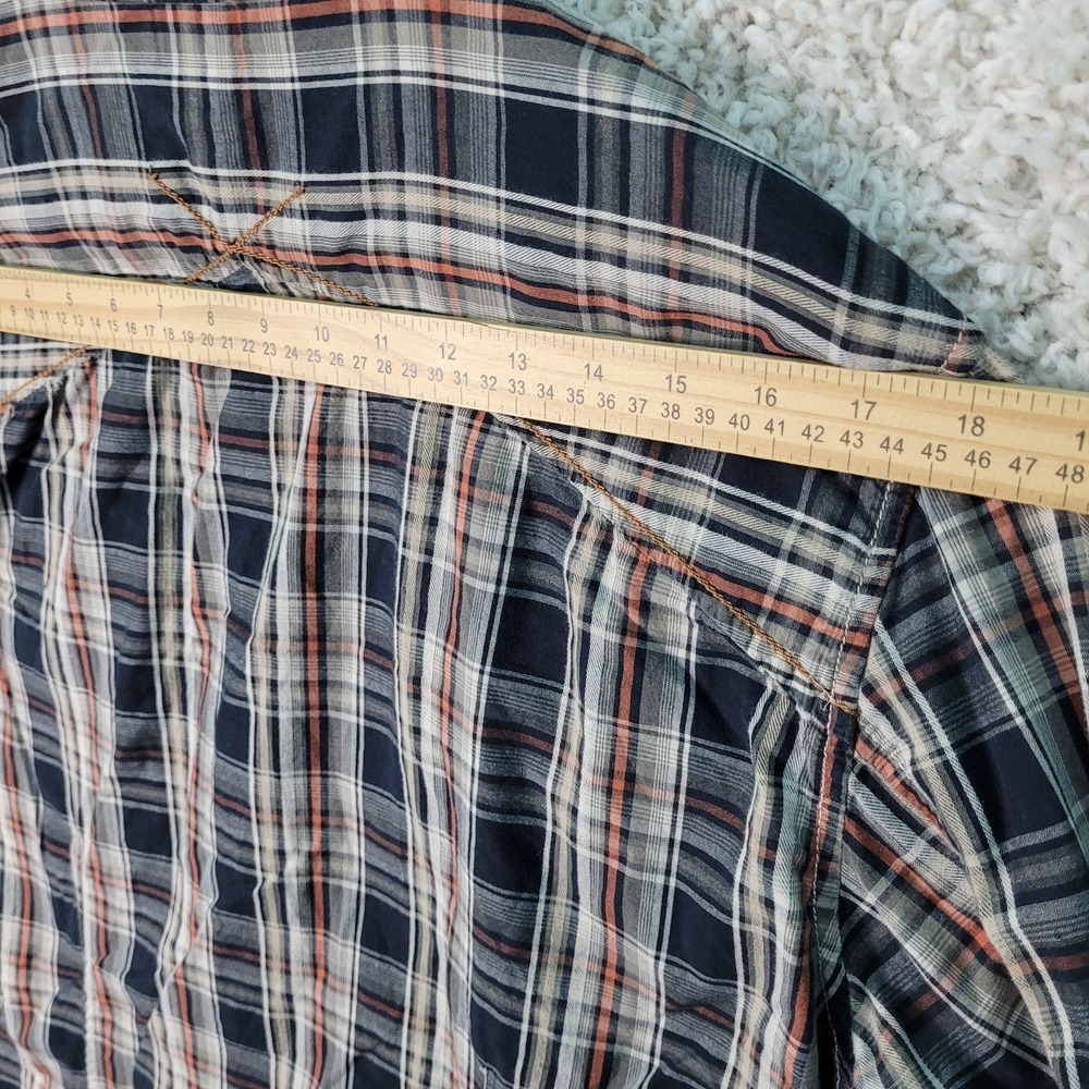 BKE Buckle Shirt Men's XL Brown Plaid Western Pearl Snap Long Sleeve Contour EUC - Picture 5 of 11